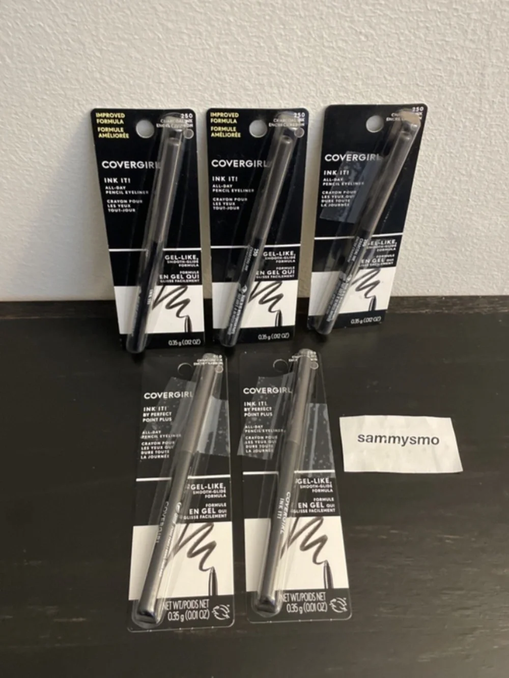 Covergirl Ink It all day Pencil Eyeliner gel like # 250 Charcoal Ink x5